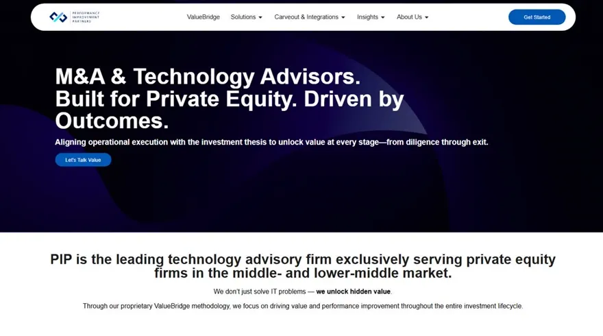 Performance Improvement Partners website