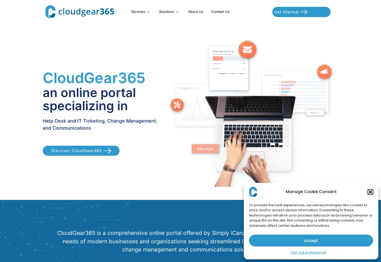 CloudGear 365 website